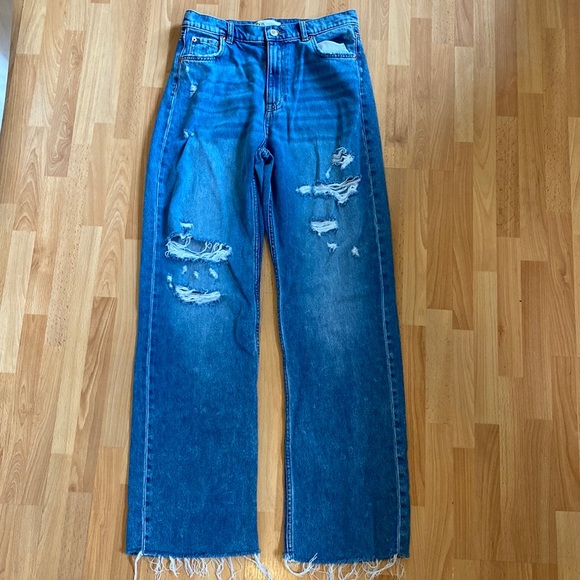 Zara Jeans Zara The 9s Full Length Distressed Jeans Size 8 Poshmark